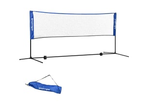Filet de badminton réglable en hauteur (107-155cm), filet de tennis portable avec sac pour extérieur