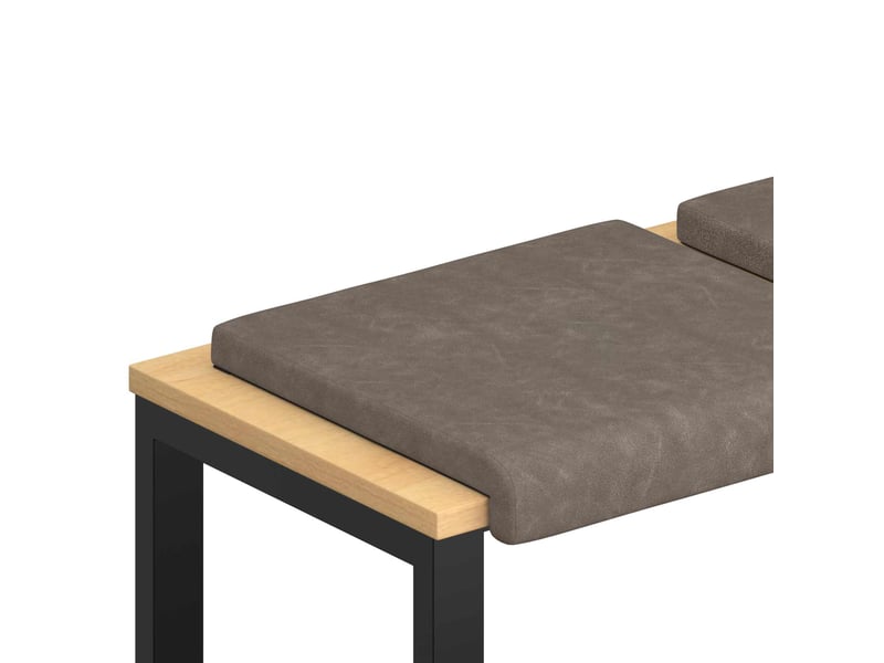 Lot de 4 coussins de banc, coussins d'assise, coussins pour chaisecanapé simili cuir gris profondeur 35 cm cf52567 - Conforama A