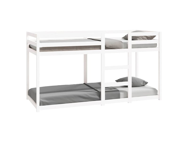  Lit simple- lit adulte -  lit superposé sans matelas blanc 80x200 cm bois de pin massif  - Conforama A