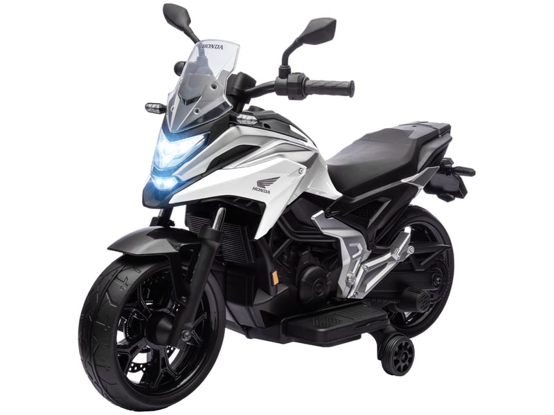  Moto électrique pour enfants, honda, 3 kmh, musique et lumières, 3-6 ans, jusqu'à 30 kg, blanche  - Conforama B