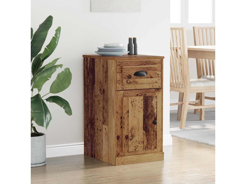  Meuble d'appoint, meuble de rangement salon 40 x 50 x 75 cm bois d'ingénierie bois ancien  - Conforama D