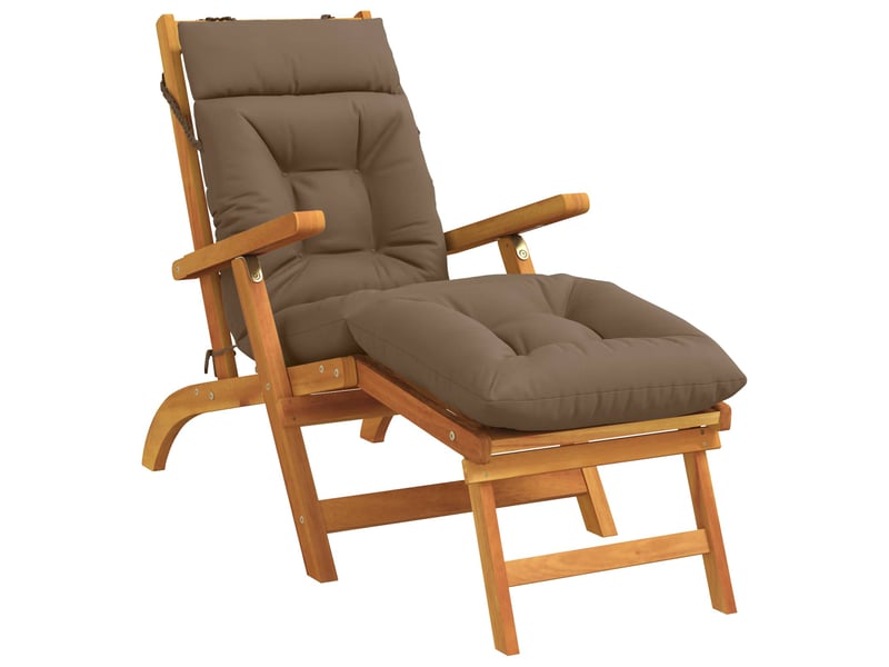  Coussin de transat, coussin pour bain de soleil vianen 100 % polyester taupe 200 x 60 x 8 cm cf56351  - Conforama C