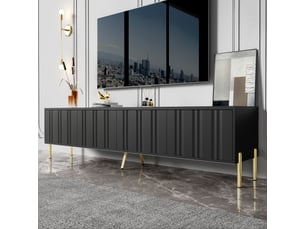 Meuble tv coloris noir 190 cm   