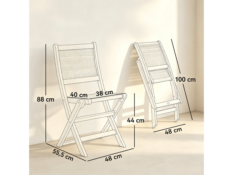  Chaise de jardin de loisirs polyvalente modèle pliable assise et dossier tressés fauteuil léger  - Conforama C