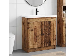 Ensemble de mobilier de salle de bain bois ancien shl7409