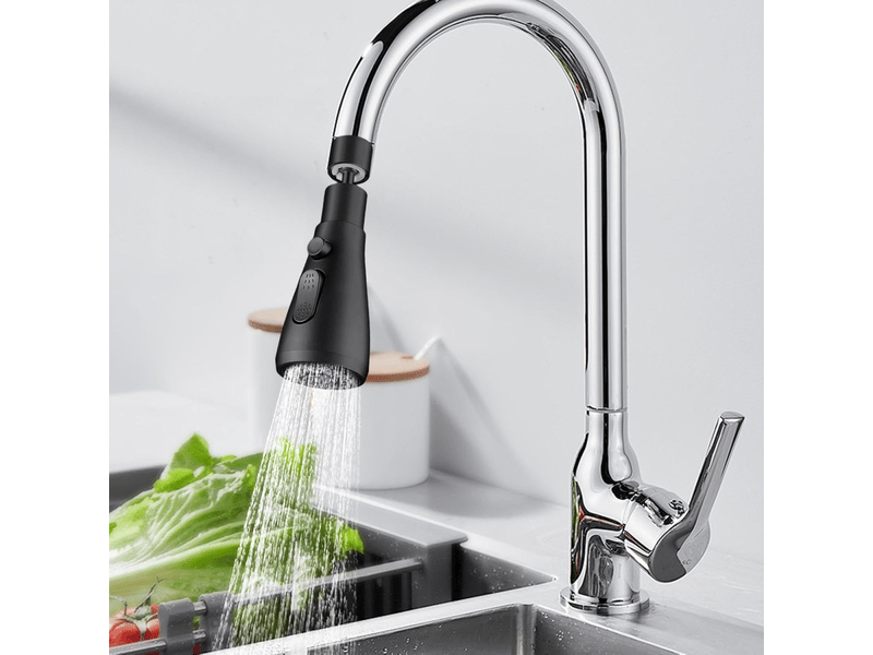  Robinet d'évier de cuisine, pivotant à 360°, avec aérateur, noir.  - Conforama D