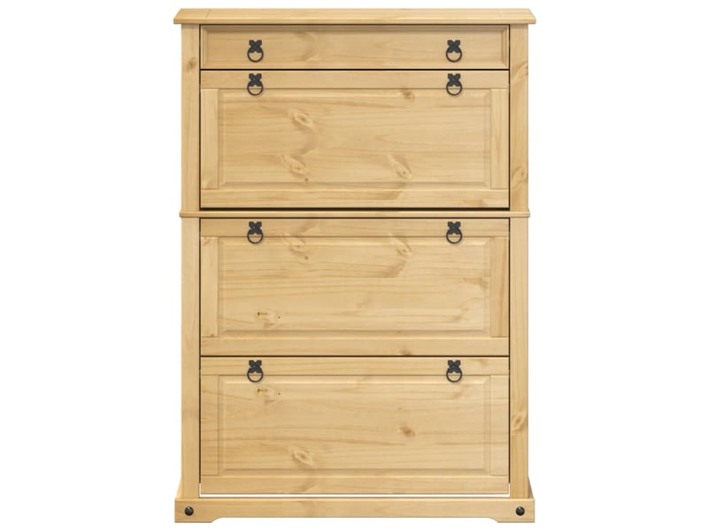  Meuble à chaussure, armoire à chaussures corona 99x32x138 cm bois de pin massif  - Conforama D