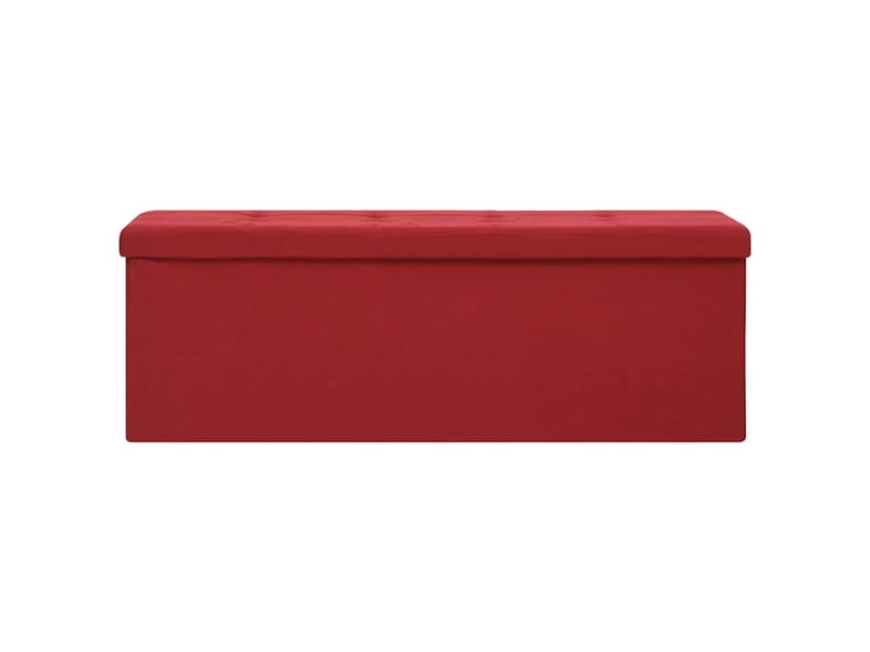  Banc chambre, banc de rangement pliable rouge bordeaux faux lin  - Conforama C