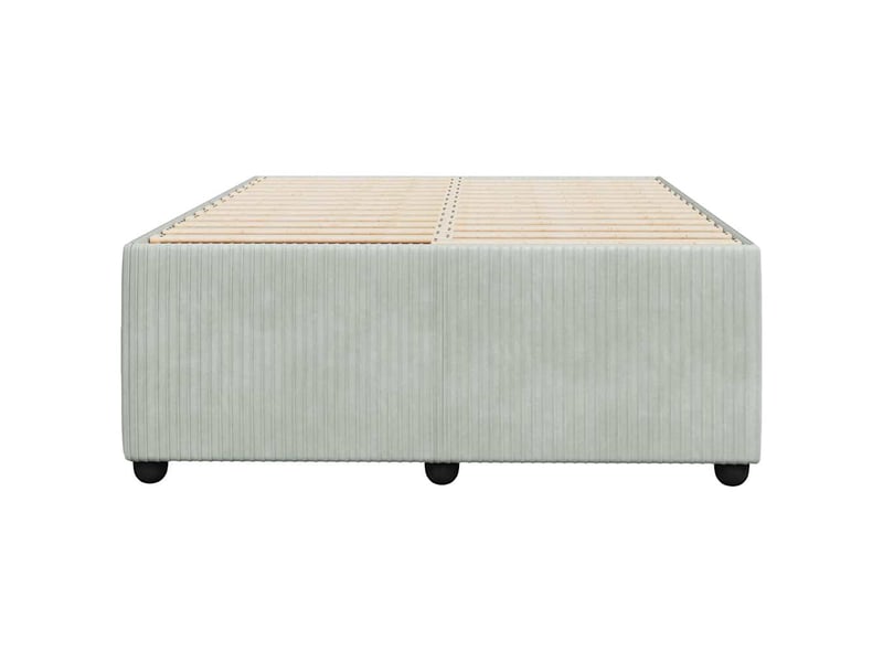  Lit double- lit adulte -  cadre de lit sans matelas gris clair 120x190 cm velours  - Conforama C