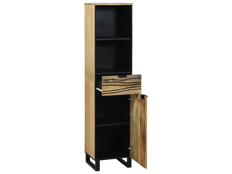 Armoire de salle de bain, cabinet de salle de bain naturel 38 x 33 x 160 cm cf65116 - Conforama C