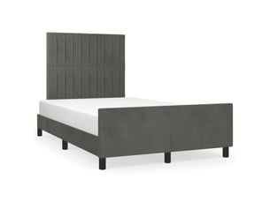 Lit 2 places 120x190cm    coloris gris