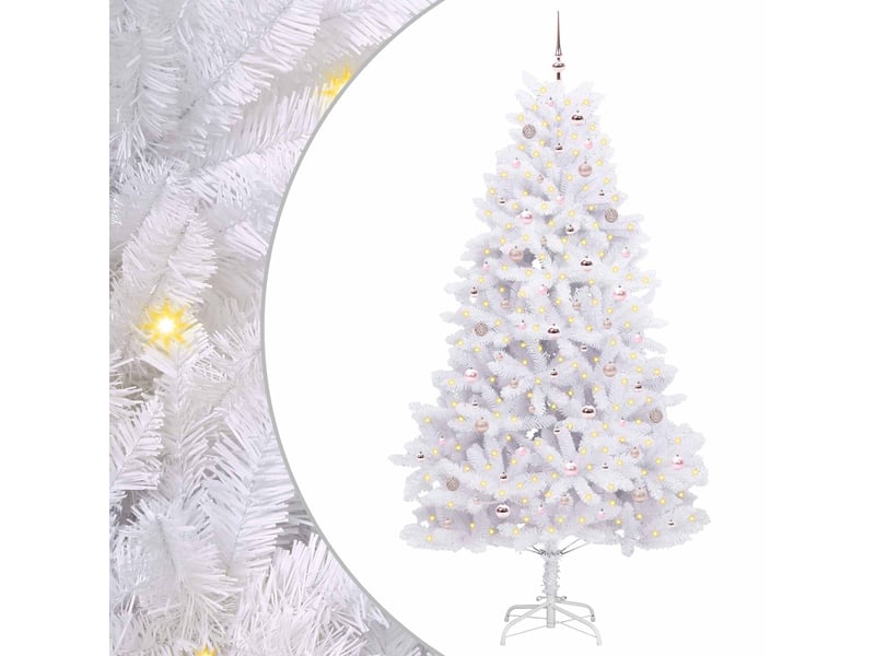  Sapin de noël - arbre de noël artificiel à branches articulées blanc 240 cm  - Conforama A