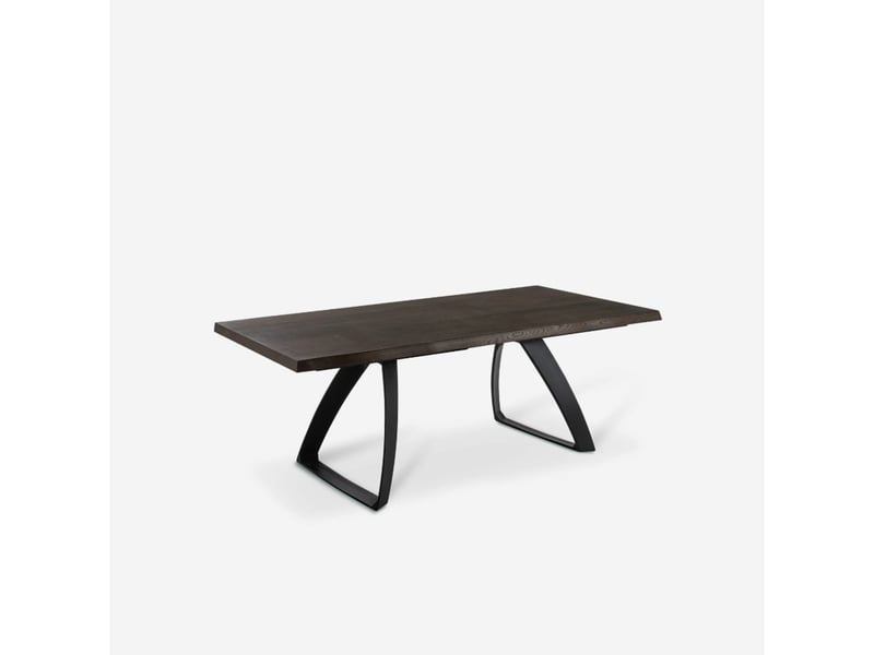 Table fixe 160x90 en chêne et métal timber - bois neutre - Conforama A
