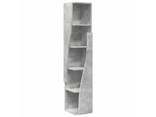 Meuble d'angle, meuble de rangement salon 27,5x27x140cm bois d'ingénierie gris béton