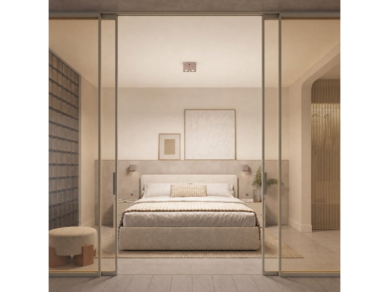  Plafonnier riff 1 taupe gu10 aluminium moderne 10x10x10cm SL.3036 - Conforama B