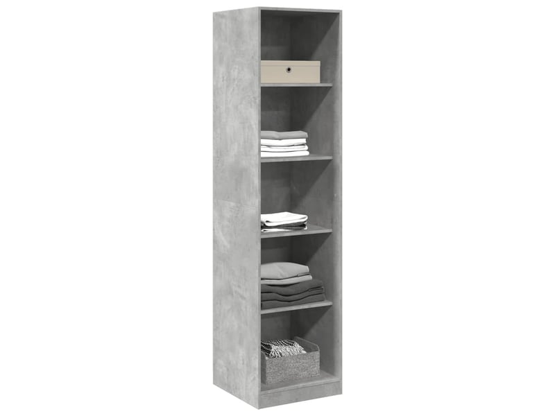  Garde-robe chambre, armoire de rangement gris béton 50x50x200 cm aggloméré shl29638  - Conforama C