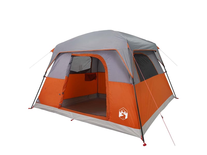 Tente de camping de cabine 4 personnes orange imperméable - Conforama E