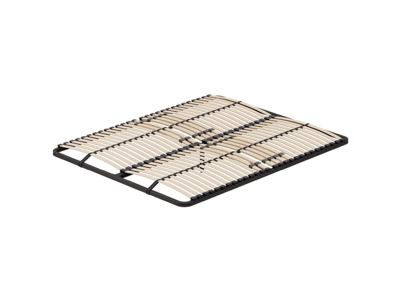 Sommier à Lattes Basic 140x190 Cm - 26 Lattes Bois, 7 Zones, Dureté Réglable, Pour Matelas Et Literie Confort