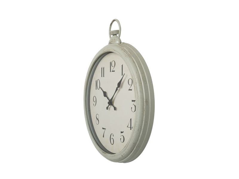  Horloge murale fabrilamp epoca 41 x 35 cm blanc mouvement continu 192210001 - Conforama C