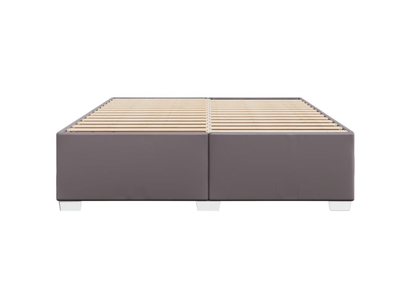 Lit double- lit adulte - cadre de lit sans matelas gris 200x200 cm similicuir - Conforama C
