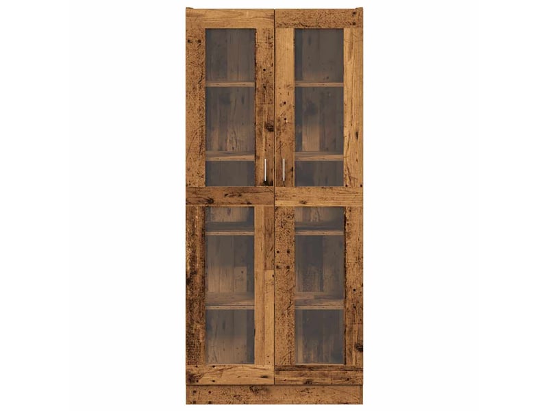  Buffet haut, meuble de rangement vieux bois 82,5x30,5x185 cm bois d'ingénierie  - Conforama D