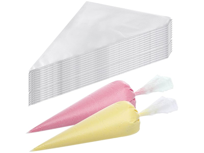  Poches à douille, 100 poches à douille jetables,24*35cm, parfaites pour la confection de gâteaux et de biscuits - transparent  - Conforama C