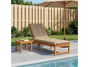 Coussin de transat, coussin pour bain de soleil gemert 100 % polyester sable 190 x 60 x 9 cm cf56198