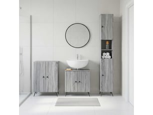 Ensemble de meuble de salle de bain 3 pièces breda sonoma gris cf63361