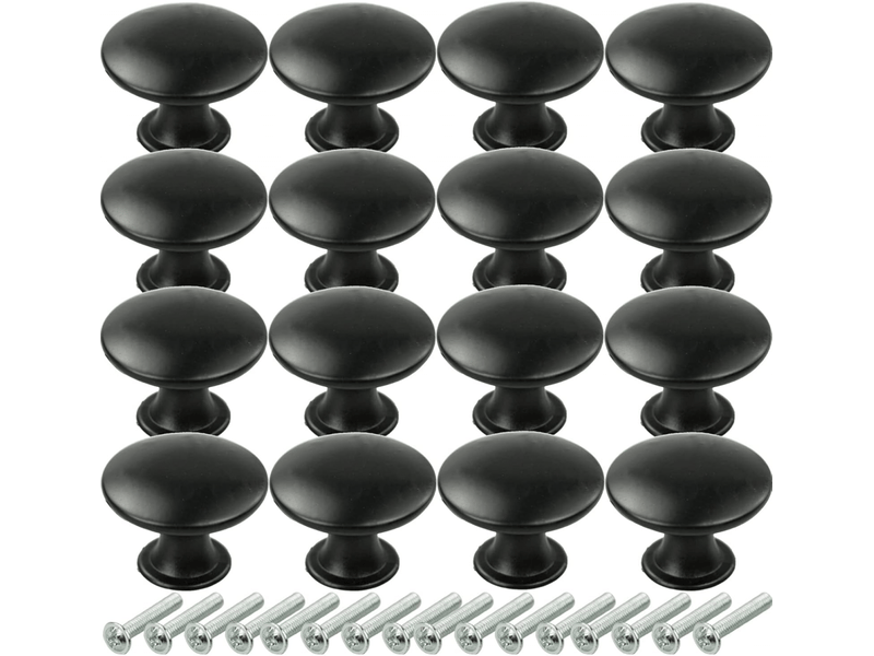  Boutons de meuble - poignée de meuble - noire - bouton de meuble - porte coulissante  - Conforama A