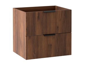 Meuble sous vasque suspendu luna effet noyer warmia 60 cm