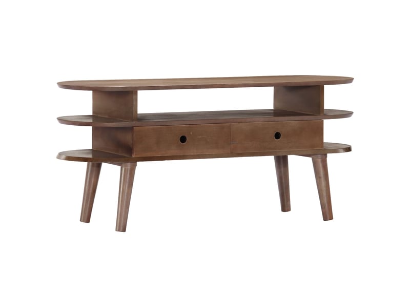  Meuble tv - banc tv - meuble de rangement 110x35x50 cm bois d'acacia solide  - Conforama B