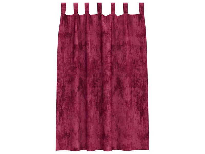  Lot de 2 rideaux en velours, rideaux de fenêtre rouge bordeaux 175 x 140 cm velours cf44244  - Conforama D