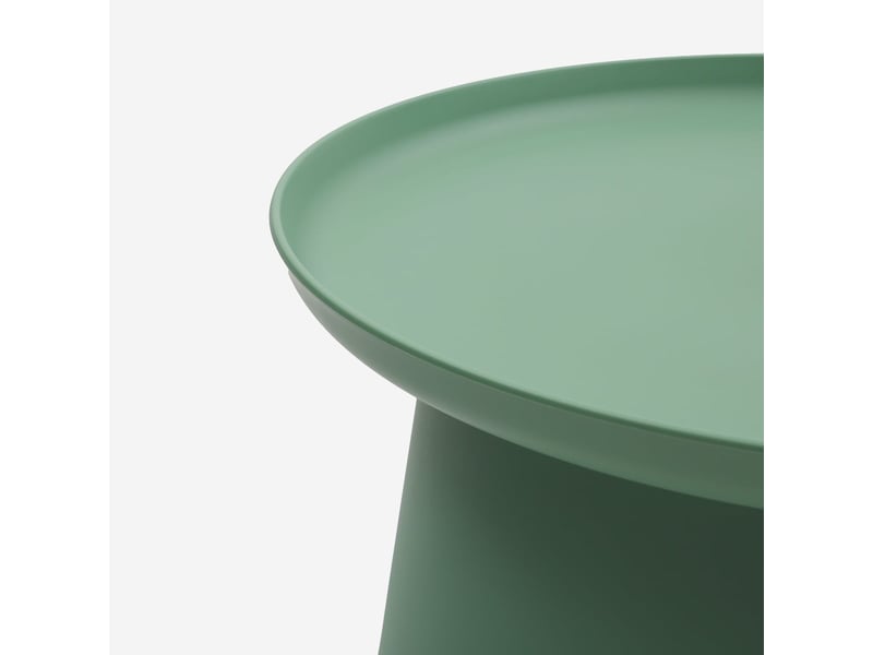  Table basse ronde 70 cm en polypropylène cres - vert foncé  - Conforama C