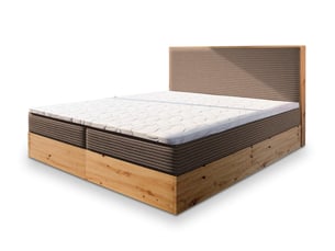 Lit avec rangement 180x200 cm <strong>MASSENO</strong> <strong></strong> coloris marron