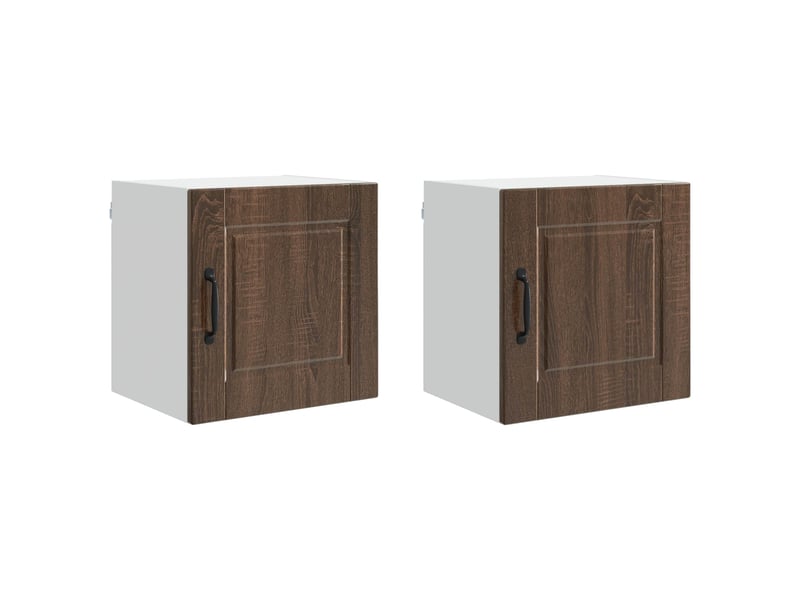  Meuble mural de cuisine | armoire de cuisine 2 pcs chêne brun bois d'ingénierie shl2906  - Conforama A