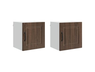 Meuble mural de cuisine | armoire de cuisine 2 pcs chêne brun bois d'ingénierie shl2906