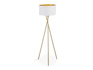 Lampadaire sur pied moderne 150 x 40 cm lumière douce style élégant chambre salon en métal doré 13_0011048