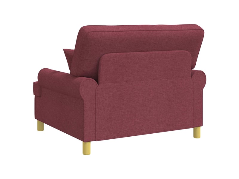  Vidaxl fauteuil xxl avec coussins bordeaux tissu  - Conforama E