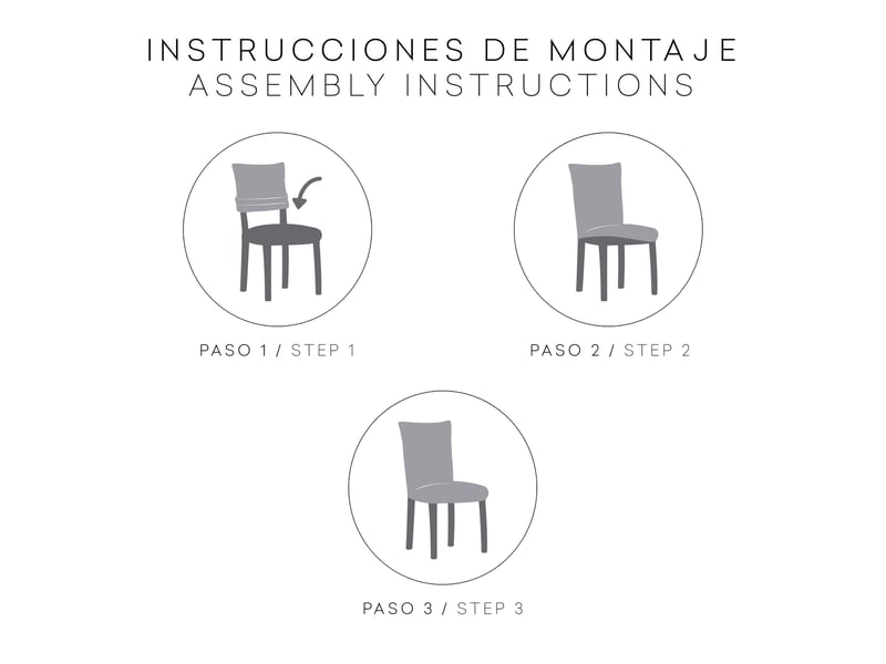 Lot de 2 housses de chaise salsa avec dossier premium c0  - Conforama E