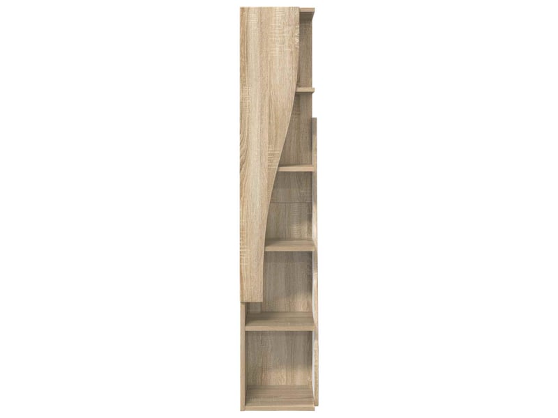  Meuble d'angle, meuble de rangement salon 27,5x27x140cm bois d'ingénierie chêne sonoma  - Conforama E