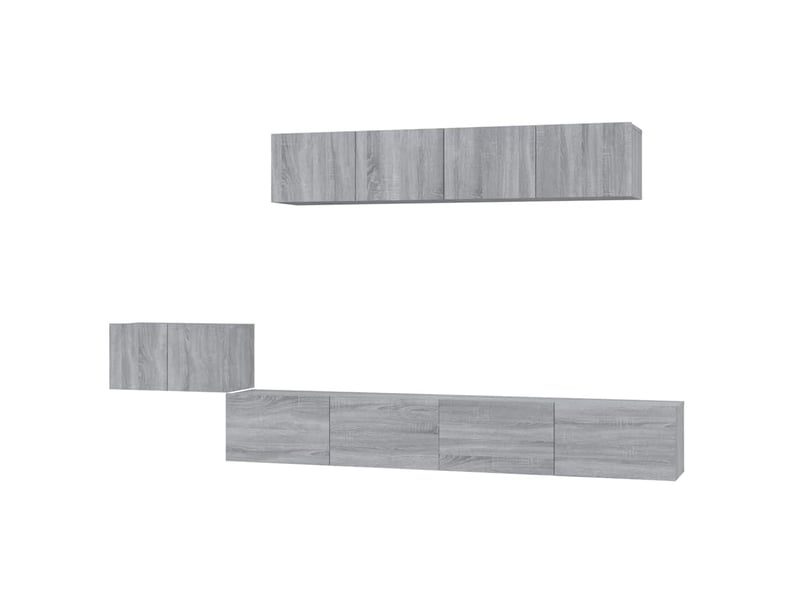  Ensemble de meubles tv 5 pcs sonoma gris bois d'ingénierie shl55292  - Conforama A