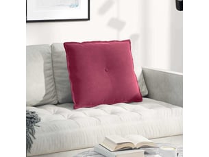 Coussin de dos, coussin de dossier bordeaux 60 x 50 cm tissu en velours côtelé cf54605