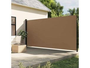Auvent latéral rétractable, store latéral paravent taupe 220x500 cm