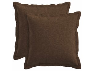 Lot de 2 coussins avec oreiller, coussins décoratifs houten marron lin synthétique cf51175