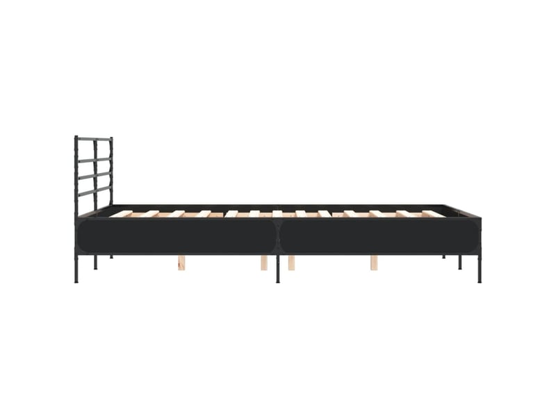  Lit double- lit adulte -  cadre de lit sans matelas noir 135x190 cm  - Conforama D
