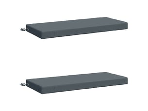 Lot de 2 coussins de banc, coussins d'assise soest 100 % polyester bleu cf56772