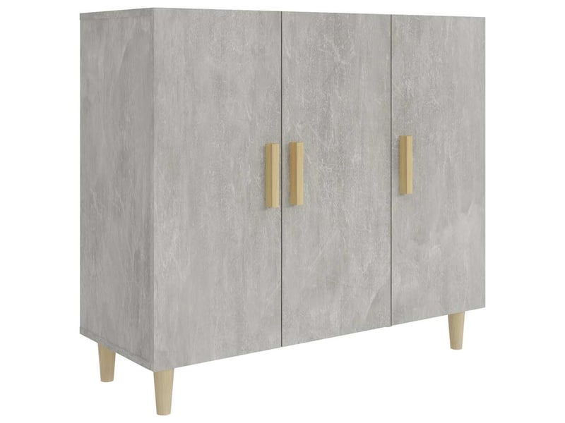  Buffet - bahut - meuble de rangement gris béton 90x34x80 cm bois d'ingénierie  - Conforama A