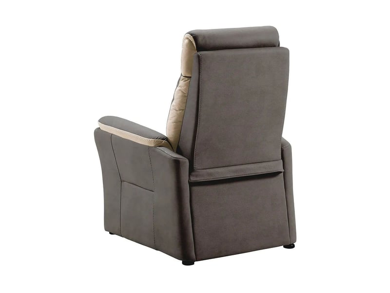  Fauteuil fixe new nobuck beige et gris foncé - odeon ODEON - Conforama C