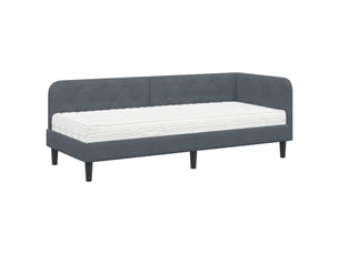 Lit simple 80x200 cm coloris gris