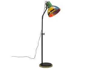 Lampadaire réglable style industriel vintage 30 x 30 x 100-150 cm ambiance cosy en bois de manguier 02_0047552